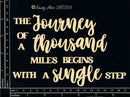 Dusty Attic Chipboard 3x8 - The Journey of a Thousand Miles, DA3644