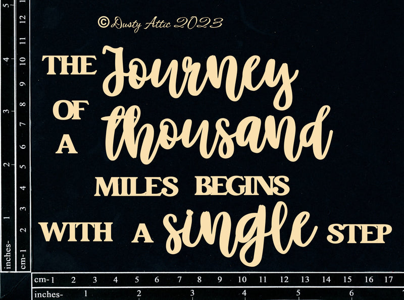 Dusty Attic Chipboard 3x8 - The Journey of a Thousand Miles, DA3644
