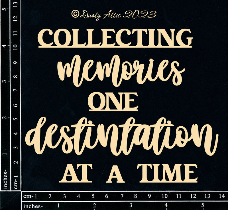 Dusty Attic Chipboard 3x7 - Collecting Memories..., DA3645