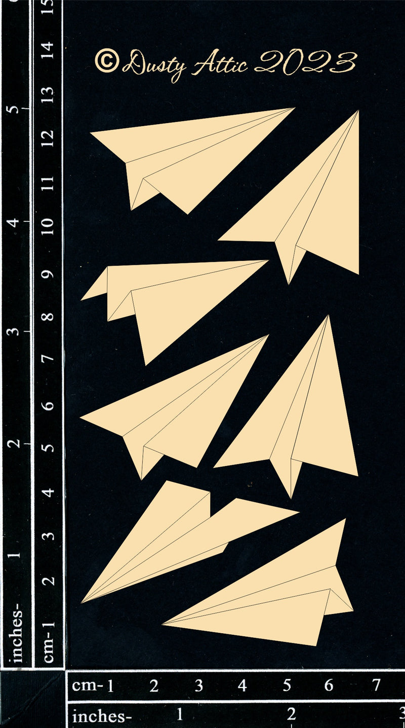 Dusty Attic Chipboard 3x5 - Paper Planes, DA3647