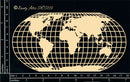 Dusty Attic Chipboard 4x7 - World Map