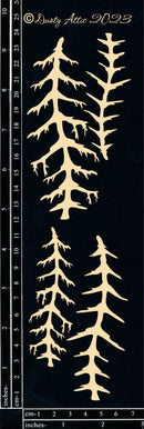 Dusty Attic Chipboard 3x9 - Grinchy Trees, DA3681