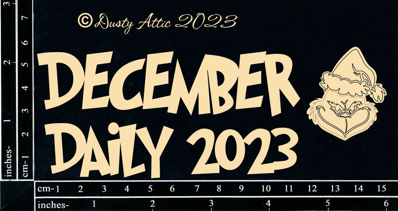 Dusty Attic Chipboard 3x6 - December Daily, DA3699
