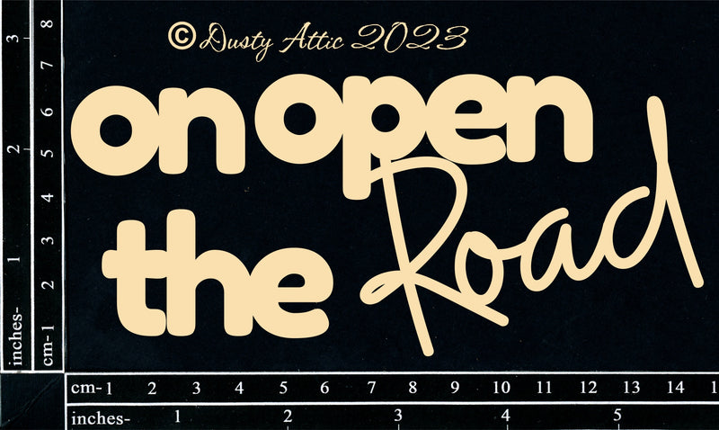 Dusty Attic Chipboard 3x6 -On the Open Road, DA3707