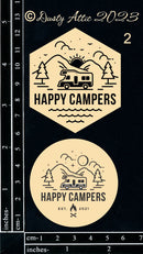 Dusty Attic Chipboard 3x5 - Camping Badge