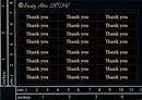 Dusty Attic 3x5 - Mini Card Sentiments - Thank You (Black), DA3751B