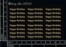Dusty Attic 3x5 - Mini Card Sentiments - Happy Birthday (Black), DA3763B