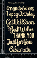 Dusty Attic Chipboard 4x6 - Card Sentiments - Mixed, DA3767