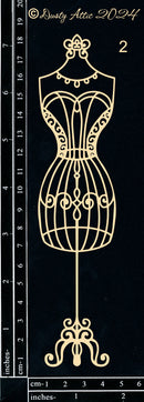 Dusty Attic Chipboard 3x7 - Elegant Dress Form