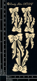 Dusty Attic Chipboard 3x6 - Elegant Bows, DA3825