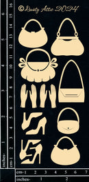 Dusty Attic Chipboard 3x6- Handbags & Accessories, DA3829