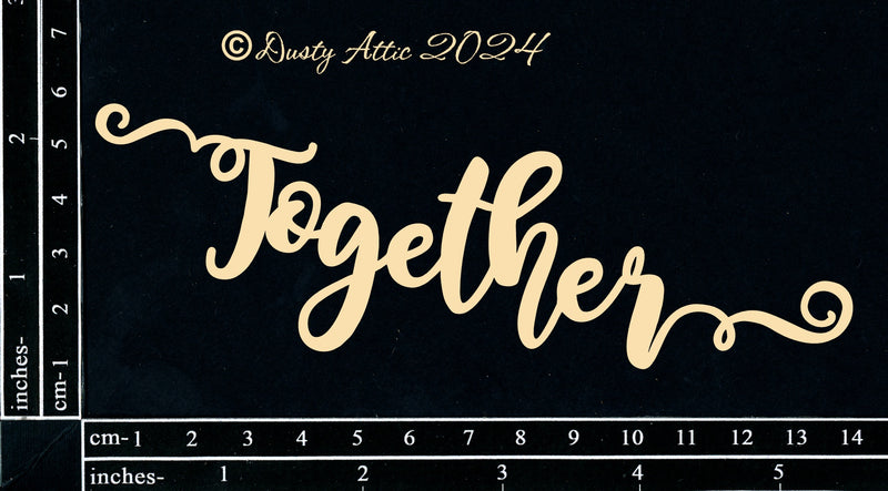 Dusty Attic Chipboard 3x6 - Together, DA3841