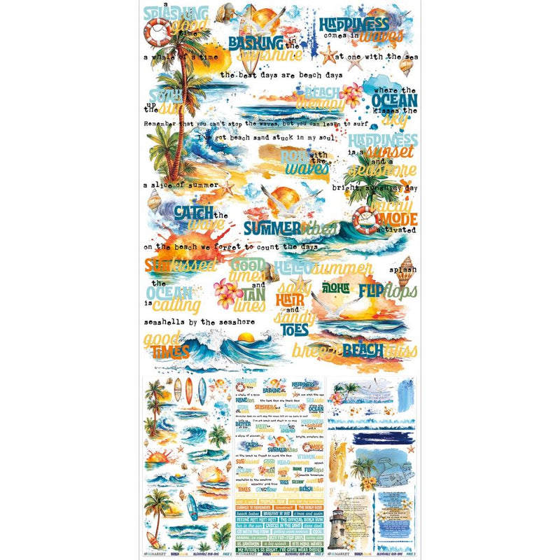 49 & Market - Beach Vibes Rub-On Transfers, DBV-32154 by Dennis Burton
