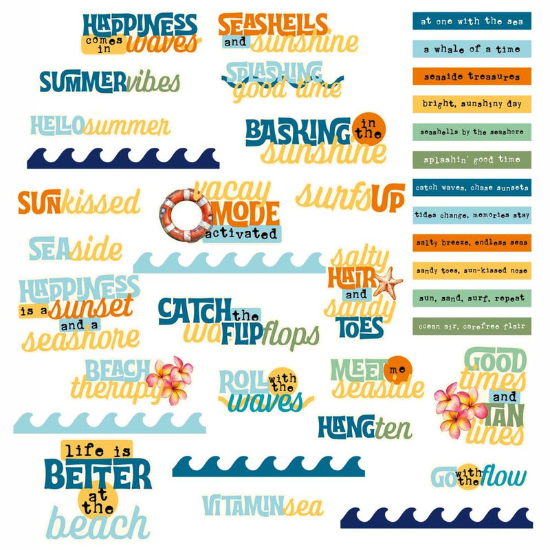 49 & Market - Beach Vibes Chipboard Words, DBV-32185 by Dennis Burton