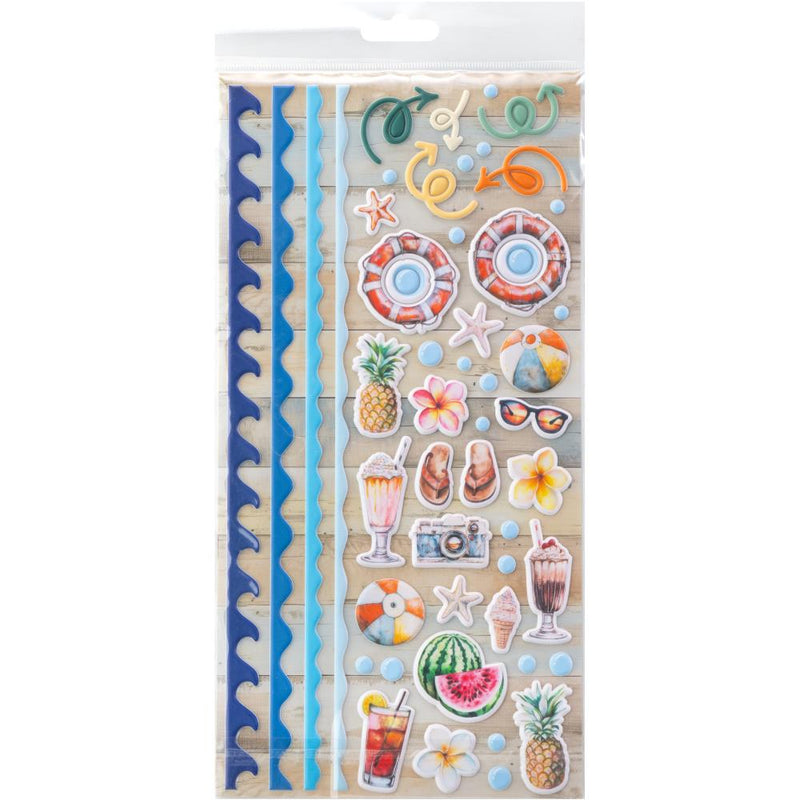 49 & Market - Beach Vibes Puffy Stickers, DBV-32208 by Dennis Burton