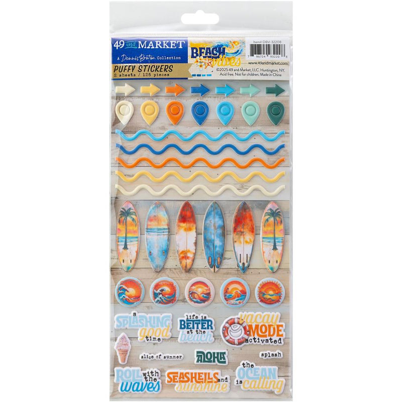 49 & Market - Beach Vibes Puffy Stickers, DBV-32208 by Dennis Burton
