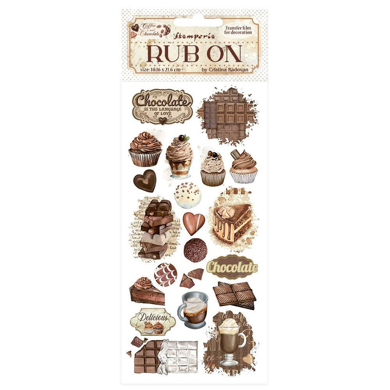 Stamperia Coffee & Chocolate Rub-Ons - Vintage Sweet Moments, DFLRB194