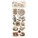 Stamperia Coffee & Chocolate Rub-Ons - All You Need Is Love And Coffee, DFLRB195