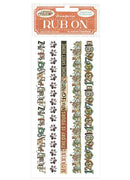 Stamperia Furry Friends Rub-Ons - Stripes, DFLRB201