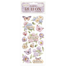 Stamperia Quiet Days Rub-Ons - Hydrangea & Butterfly, DFLRB202