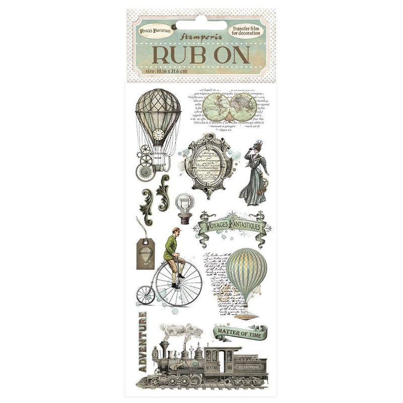 Stamperia Rub-Ons- Voyages Fantastiques Balloons, DFLRB68