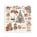 Stamperia Rub-on Kit 6.1x6.1 - 6Pgs -Gear Up for Christmas, DFLRBX03