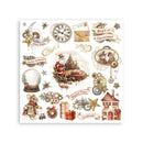 Stamperia Rub-on Kit 6.1x6.1 - 6Pgs -Gear Up for Christmas, DFLRBX03