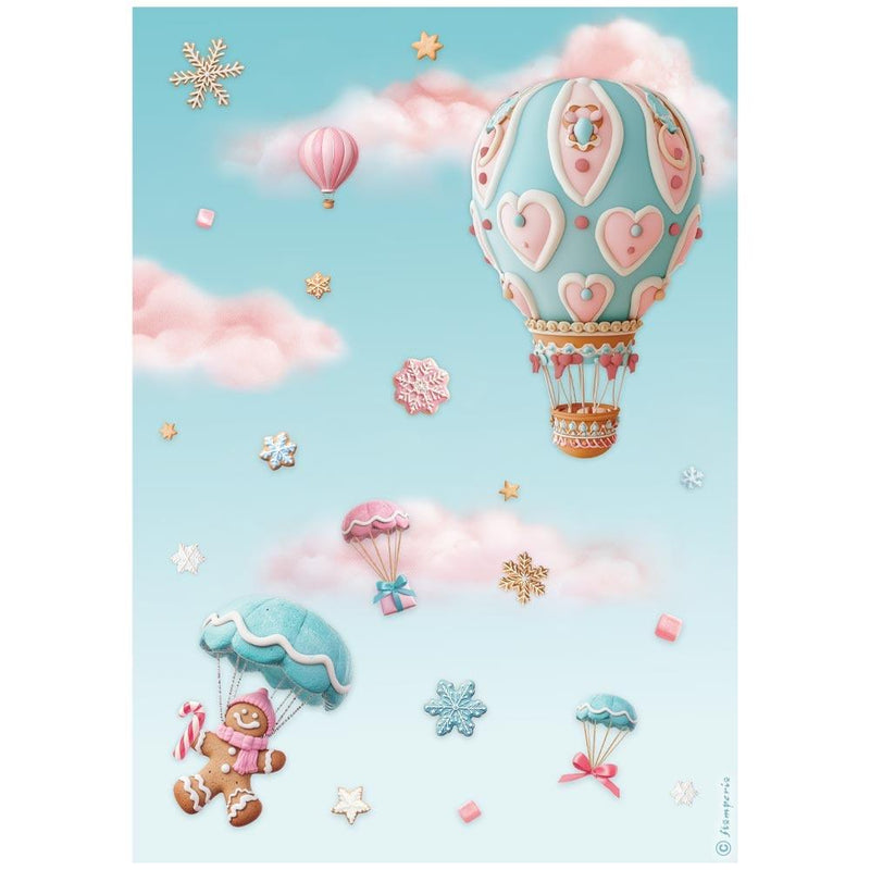 Stamperia A4 Rice Paper Selection - Candy Christmas, DFSA4XCD