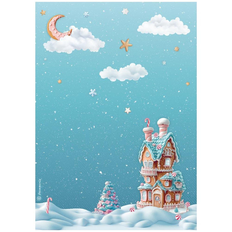 Stamperia A4 Rice Paper Selection - Candy Christmas, DFSA4XCD