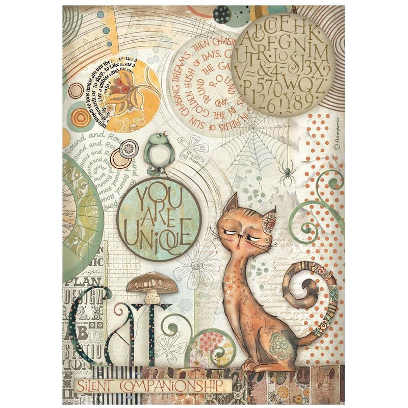 Stamperia Rice Paper 6Pk A4 - Furry Friends, DFSA4XFF