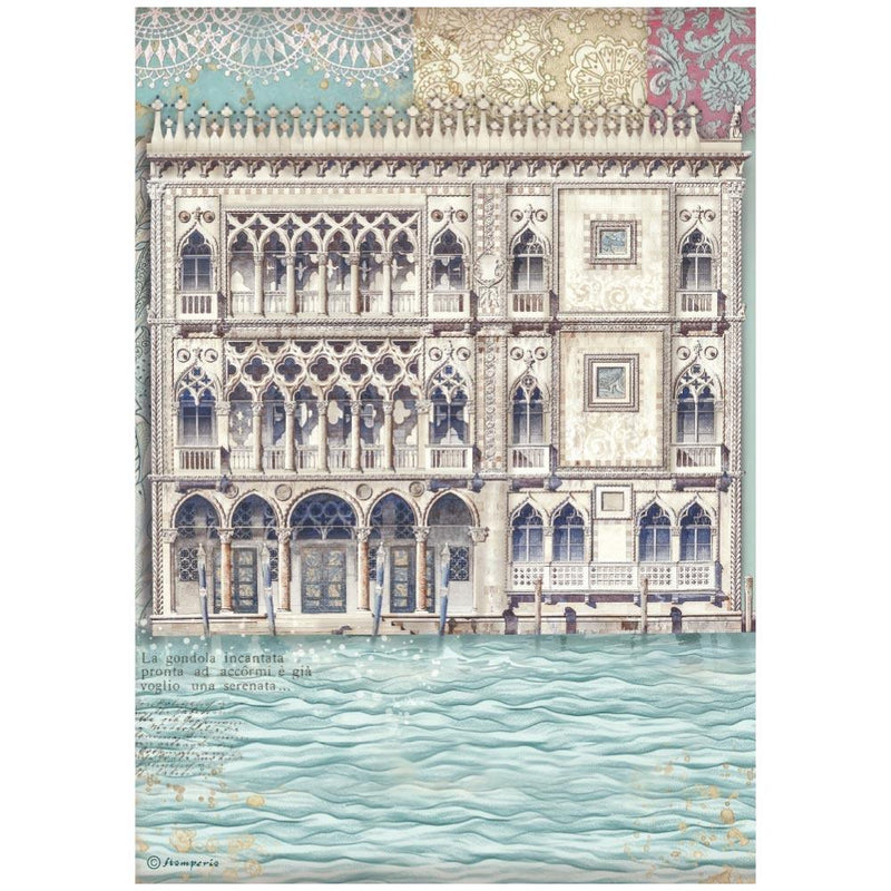 Stamperia Rice Paper Backgrounds A4 6Pc - Venice City of Art, DFSA4XVN