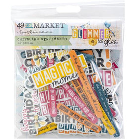 49 & Market Chipboard Sentiments - Glimmer and Glee, DGG-36152