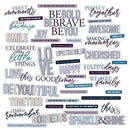 49 & Market Die Cuts - Plume & Petal Chipboard Sentiments, DPP-35230