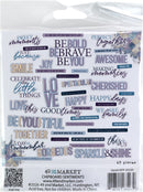 49 & Market Die Cuts - Plume & Petal Chipboard Sentiments, DPP-35230