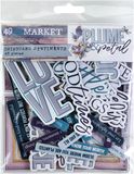 49 & Market Die Cuts - Plume & Petal Chipboard Sentiments, DPP-35230