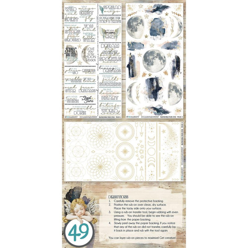 49 & Market - Starlight Dreams - 6x12 Blendible Rub-on Transfers, DSD-30662