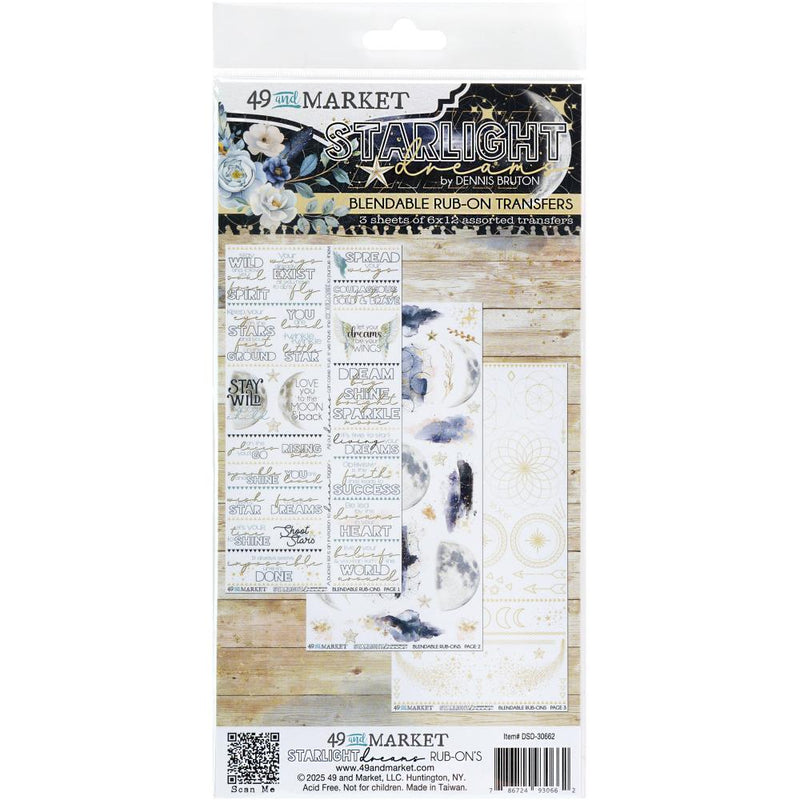 49 & Market - Starlight Dreams - 6x12 Blendible Rub-on Transfers, DSD-30662