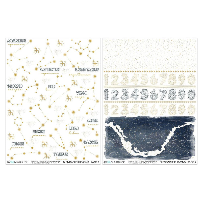 49 & Market - Starlight Dreams - 6x8 Blendible Rub-on Transfers, DSD-30679