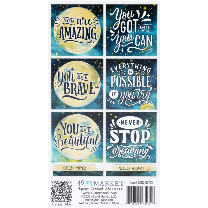 49 & Market Epoxy Coated Stickers - Starlight Dreams, DSD-30723