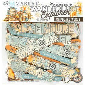 Coming Soon - 49 & Market - Wonderlust Explorer - Chipboard Words, DWE-30440