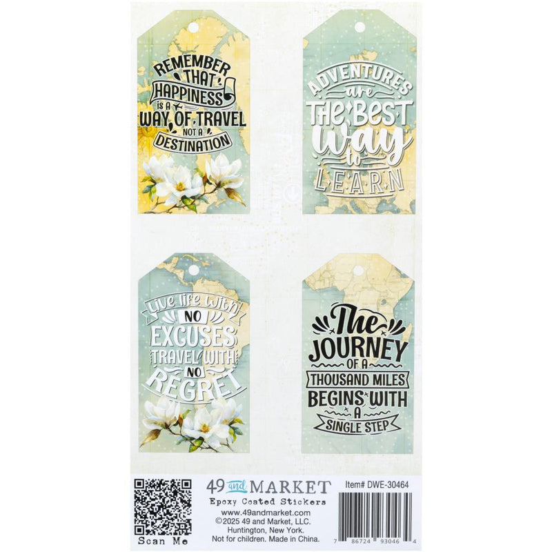 49 & Market - Wonderlust Explorer - Epoxy Coated Stickers, DWE-304564