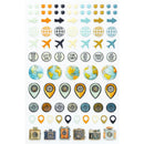 49 & Market - Wonderlust Explorer - Epoxy Coated Stickers, DWE-304564