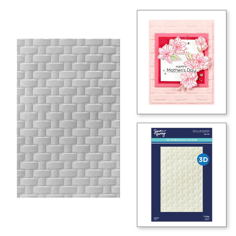 Spellbinders 3D Embossing Folder - Woven, E3D-080 by:Simon Hurley