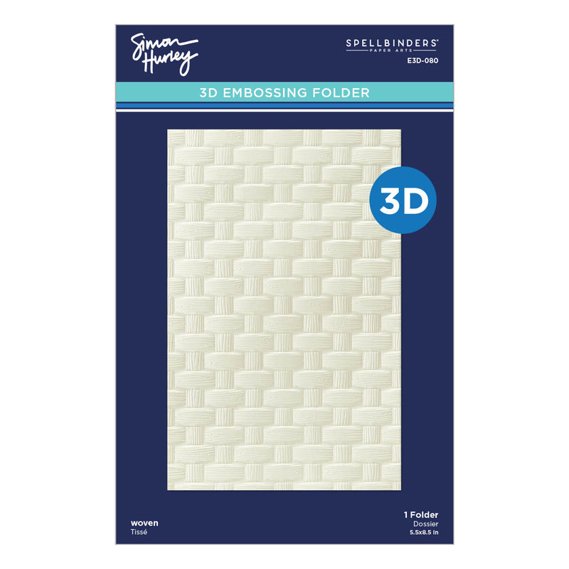 Spellbinders 3D Embossing Folder - Woven, E3D-080 by:Simon Hurley