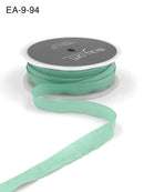 May Arts - 1/2 Inch Wrinkled Faux Silk Ribbon with Cut Edge, Robin's Egg Blue, EA94