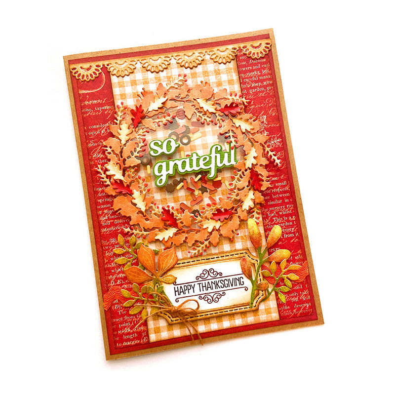 Elizabeth Craft Designs Die Set - Fall Wreath & Owl, ECD-2079 by: Annette Green