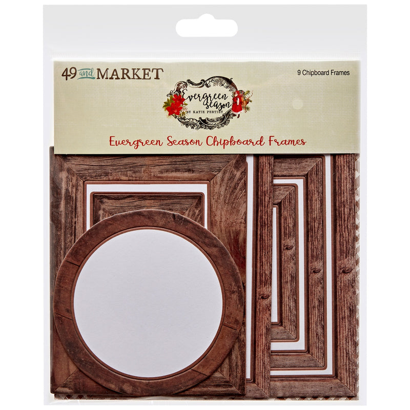 49 & Market Chipboard Set - Frames - Evergreen Season, ES-28560