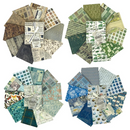 Free Spirit - Eclectic Elements Palette Fat Quarters Bundle Blue Teal Green And Neutral