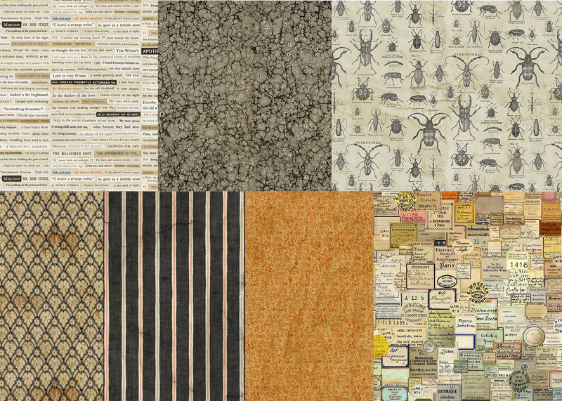 Free Spirit - Eclectic Elements Laboratory - Fat Quarter Bundle, FQ7LBRTY by Tim Holtz