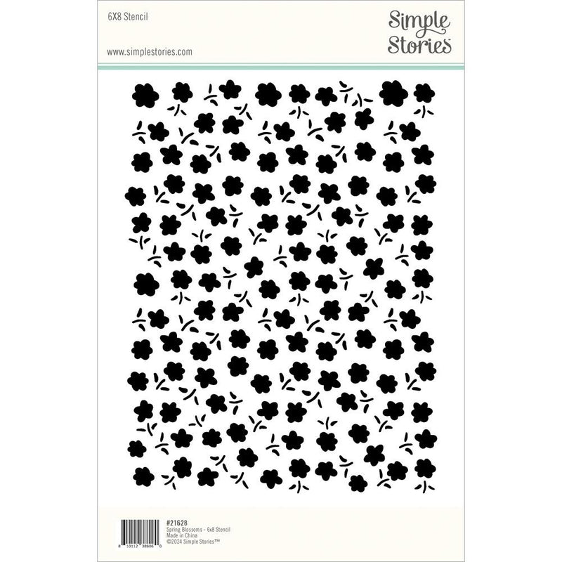 Simple Stories - Stencil Spring Blossoms - Fresh Air, FRA21628